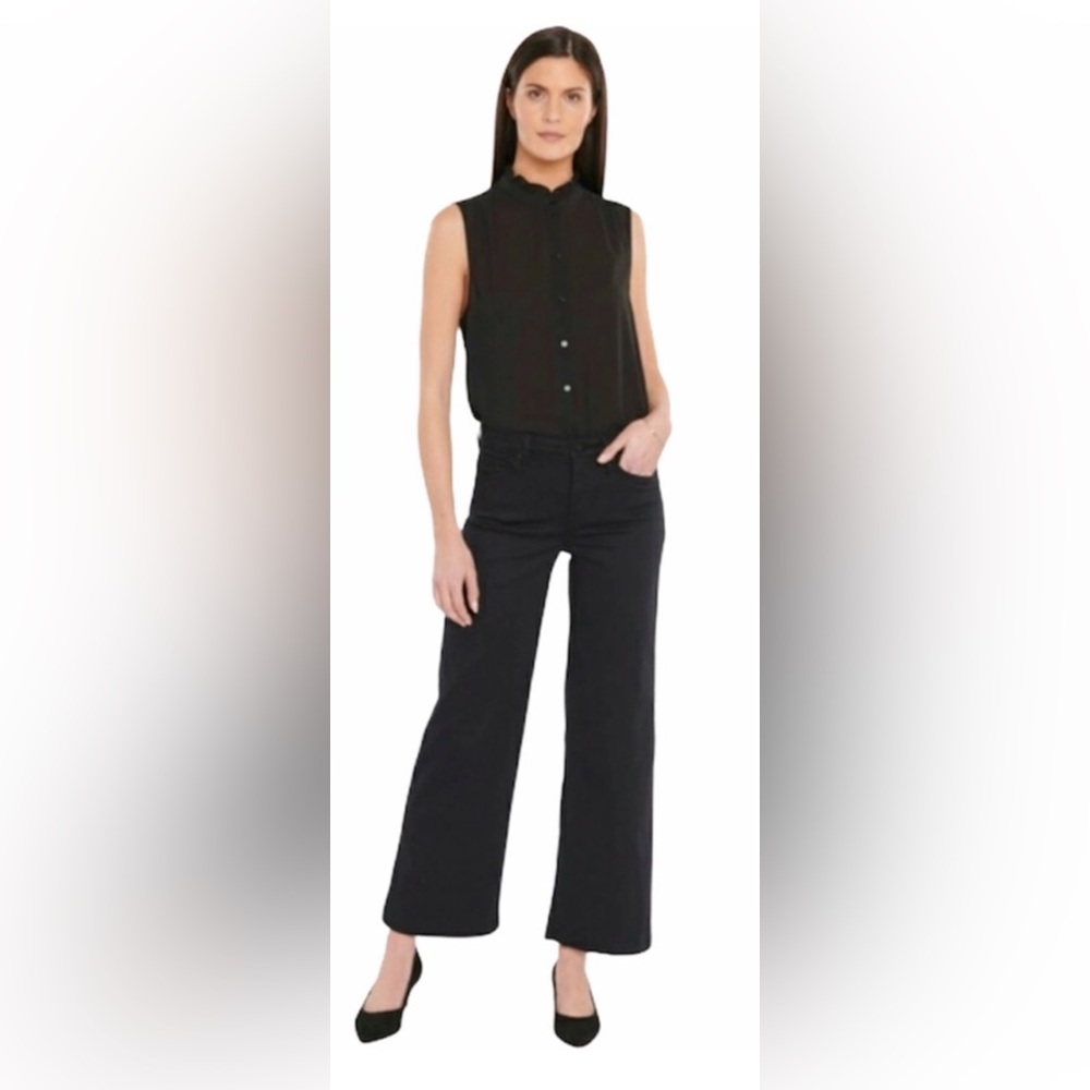 NYDJ Not Your Daughter’s Jeans Black Wide Leg Crop Jeans Size 8